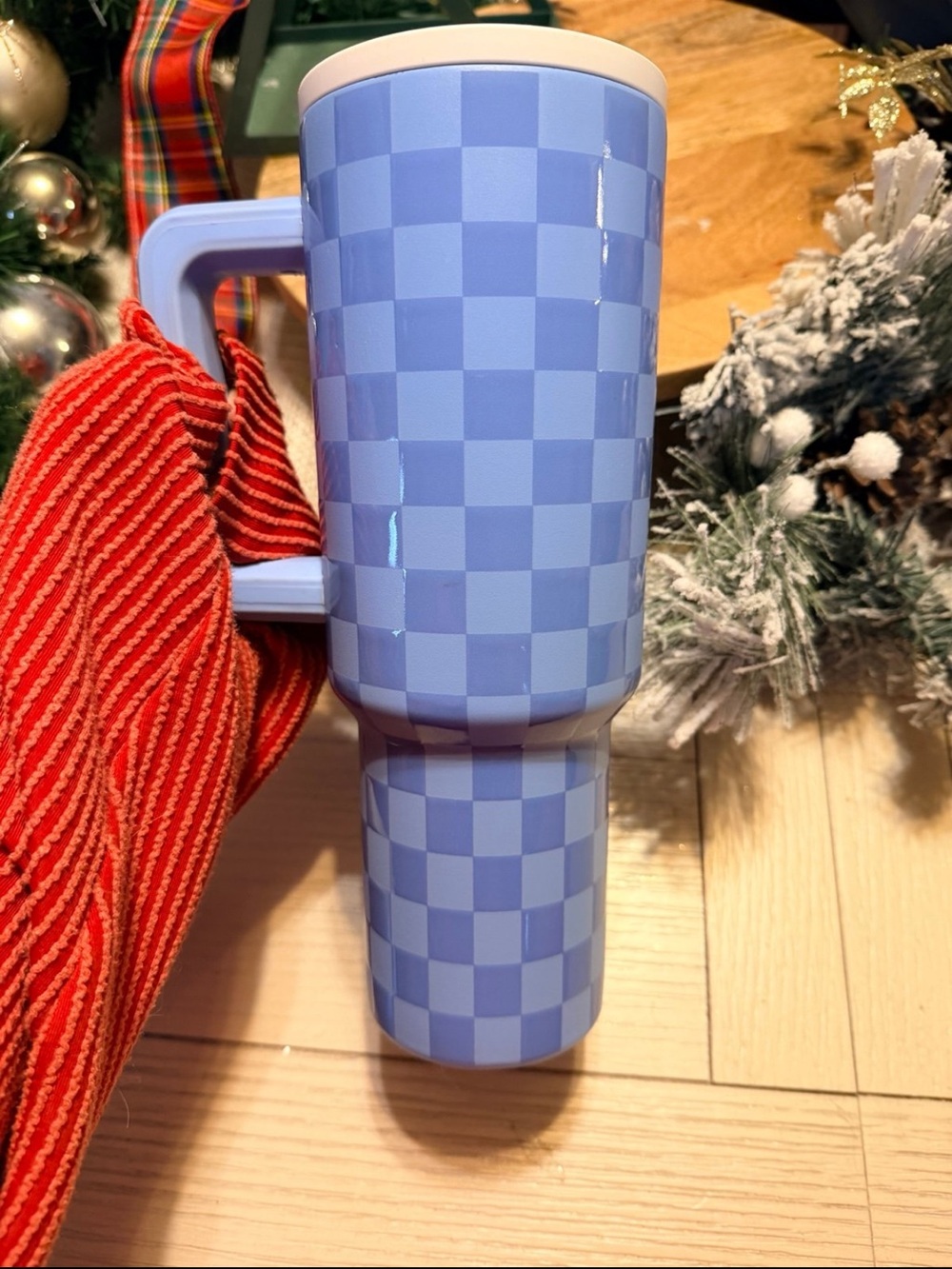 Simple modern tumbler, blue checkered simple modern 40 oz tumbler